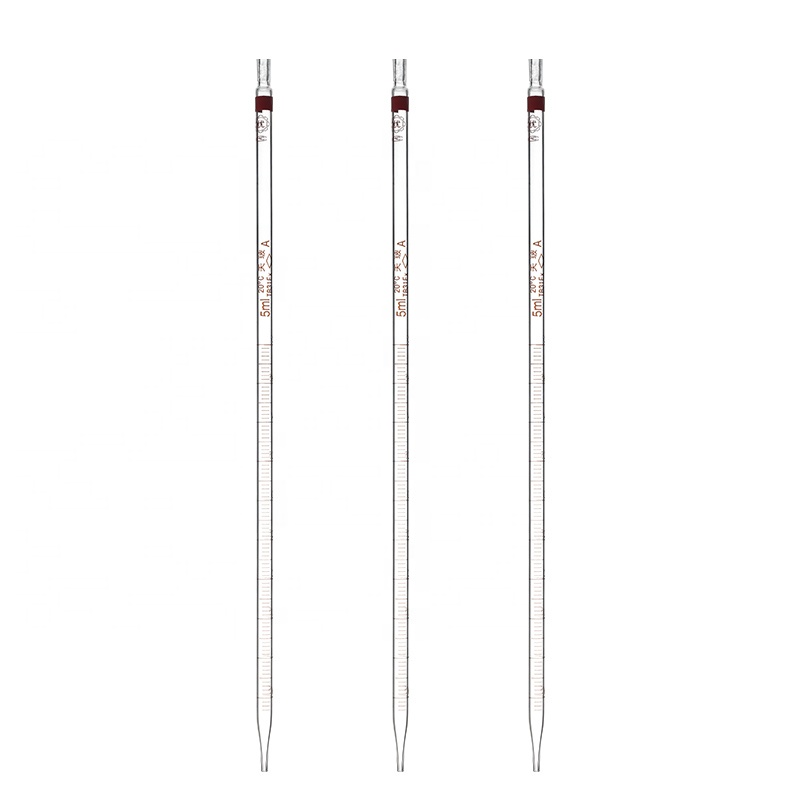 Lab Equipment - カラーリング付き容量ピペット 0.1-50mL ガラス製 定量ピペット クラスA 実験用ガラス製