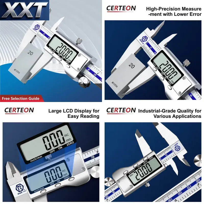 Digital Caliper 150Mm Stainless Steel - XXTステンレス製デジタルキャリパー LCDディスプレイ精密測定ツール 0-150mm 0-200mm メートル/インチデジタルキャリパー