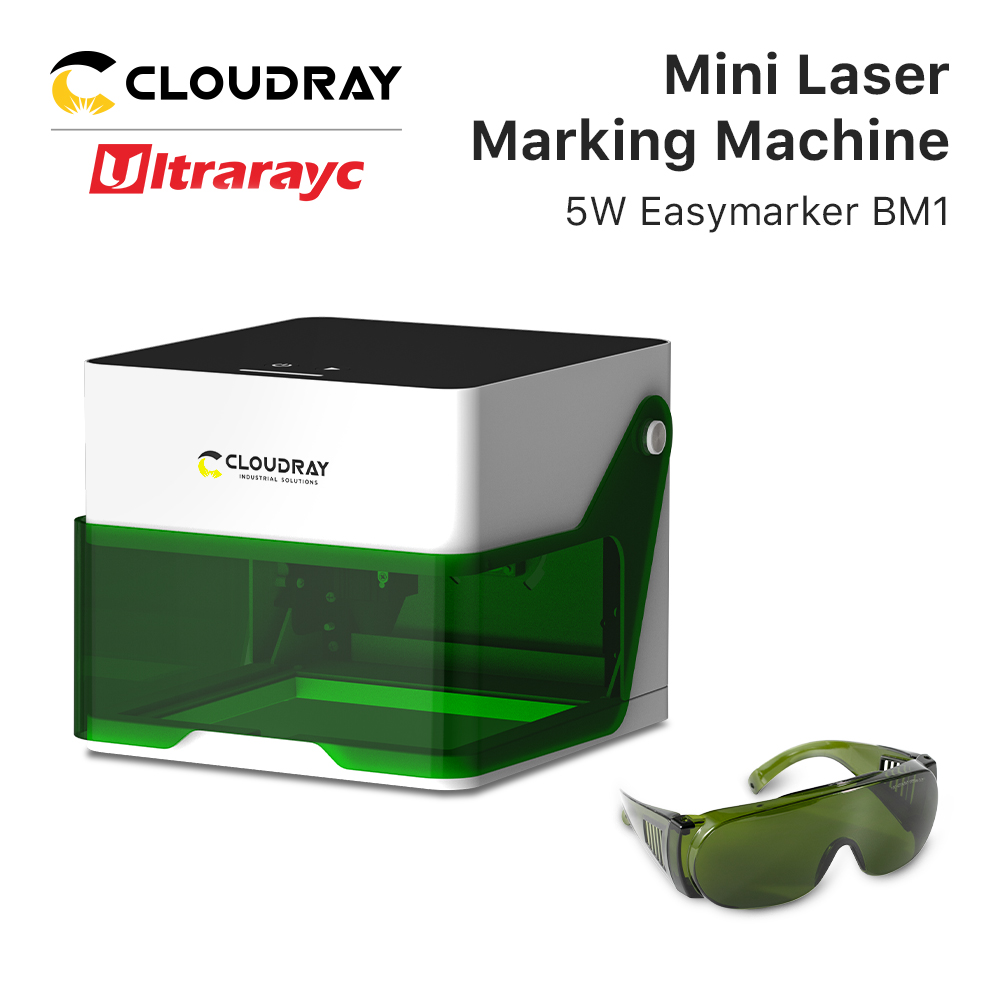 Fiber Laser Marking Machine 30W - Cloudray 5000mw CNC ミニレーザー彫刻デスクトップレーザー彫刻機木工 DIY ロゴマークプリンターカッター
