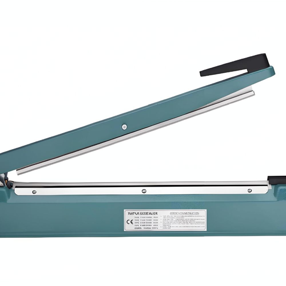 Plastic Bag Impulse Heat Sealer - 業務用厨房やスナック菓子の包装に適した、プロ仕様の手動式プラスチック袋シーラー。インパルス加熱方式を採用。