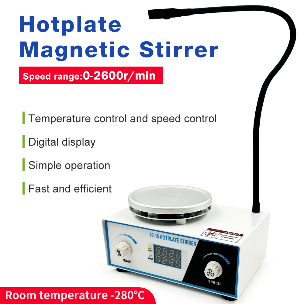 Lab Magnetic Stirrer Hot Plate - 2L 加熱磁気スターラー EU プラグ 0-2600RPM 磁気加熱ミキサー温度速度制御ホットプレートラボ機器