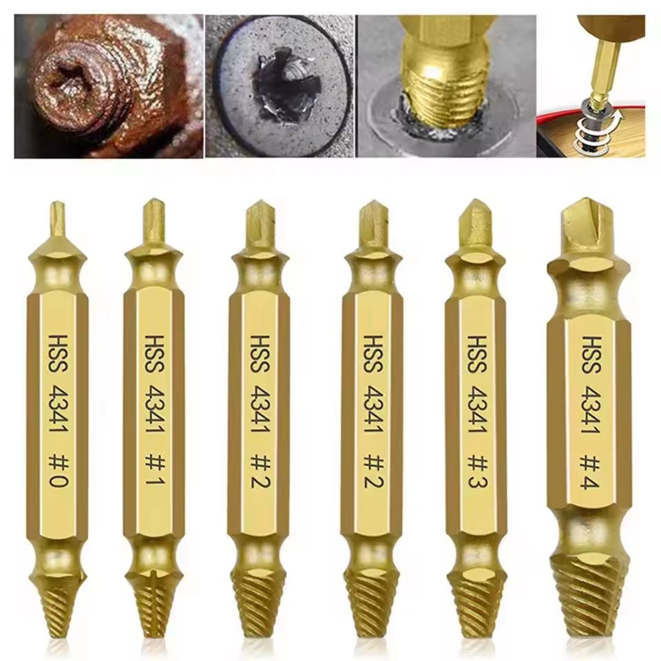 Industrial Tools - 破損したネジ取り外しドリルビットセット、剥がれたり折れたネジ・ボルト除去用エクストラクター、簡単に取り外せる解体工具