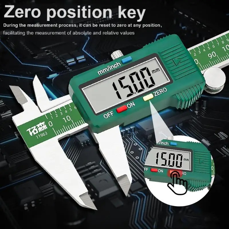 Digital Caliper 150Mm Stainless Steel - 高精度小型デジタルキャリパー 家庭用ステンレス製ダイヤル式耐衝撃キャリパー