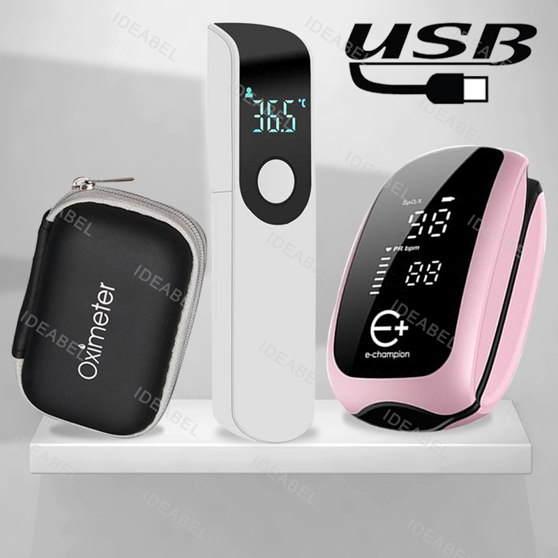 Pulse Oximeter Fingertip Rechargeable - 充電式医療用オキシメーター用ストラップ、指先パルスオキシメーター、血中酸素飽和度モニター、デジタルLEDディスプレイ、子供用