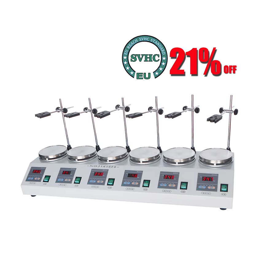 220V、6ヘッド磁気加熱攪拌機、デジタル表示付き多機能ラボ - Lab Magnetic Stirrer Hot Plate のレビューと価格