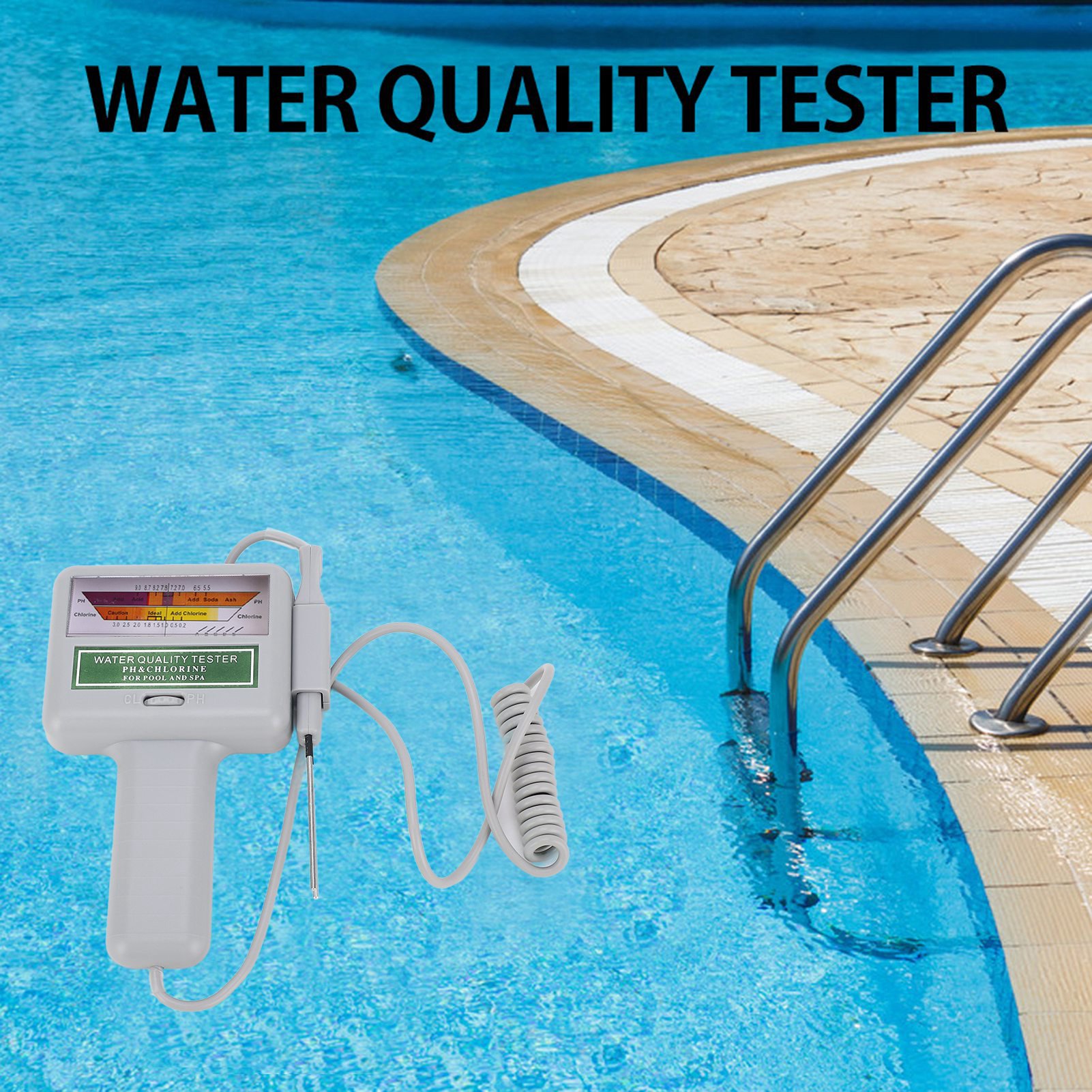 デジタルプール水質テスター pH 塩素メーター 簡単操作 ポ - Ph Meter Digital Water Tester のレビューと価格