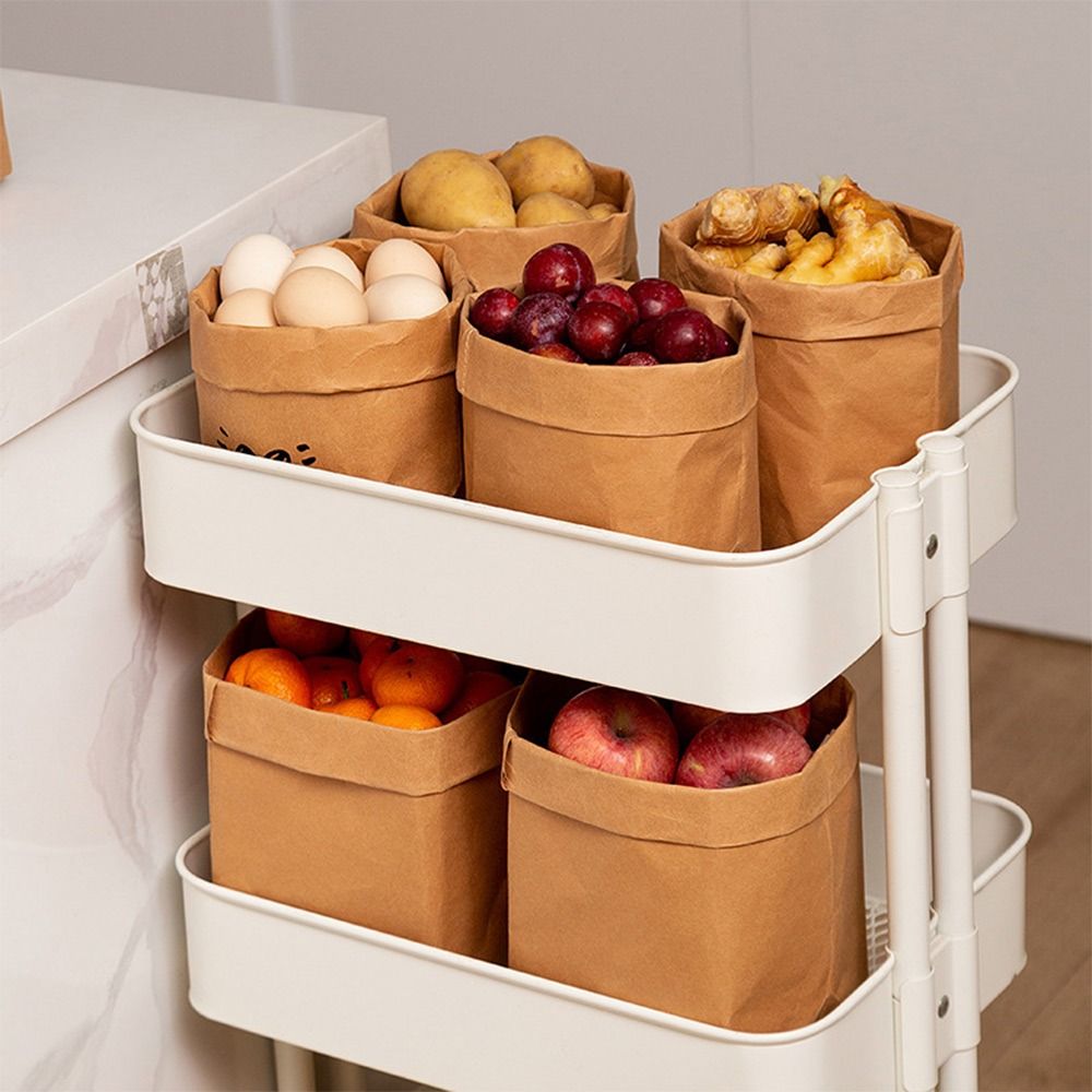 高品質で再利用可能なクラフト紙袋、防水性のある厚手の正方形包 - Packaging のレビューと価格