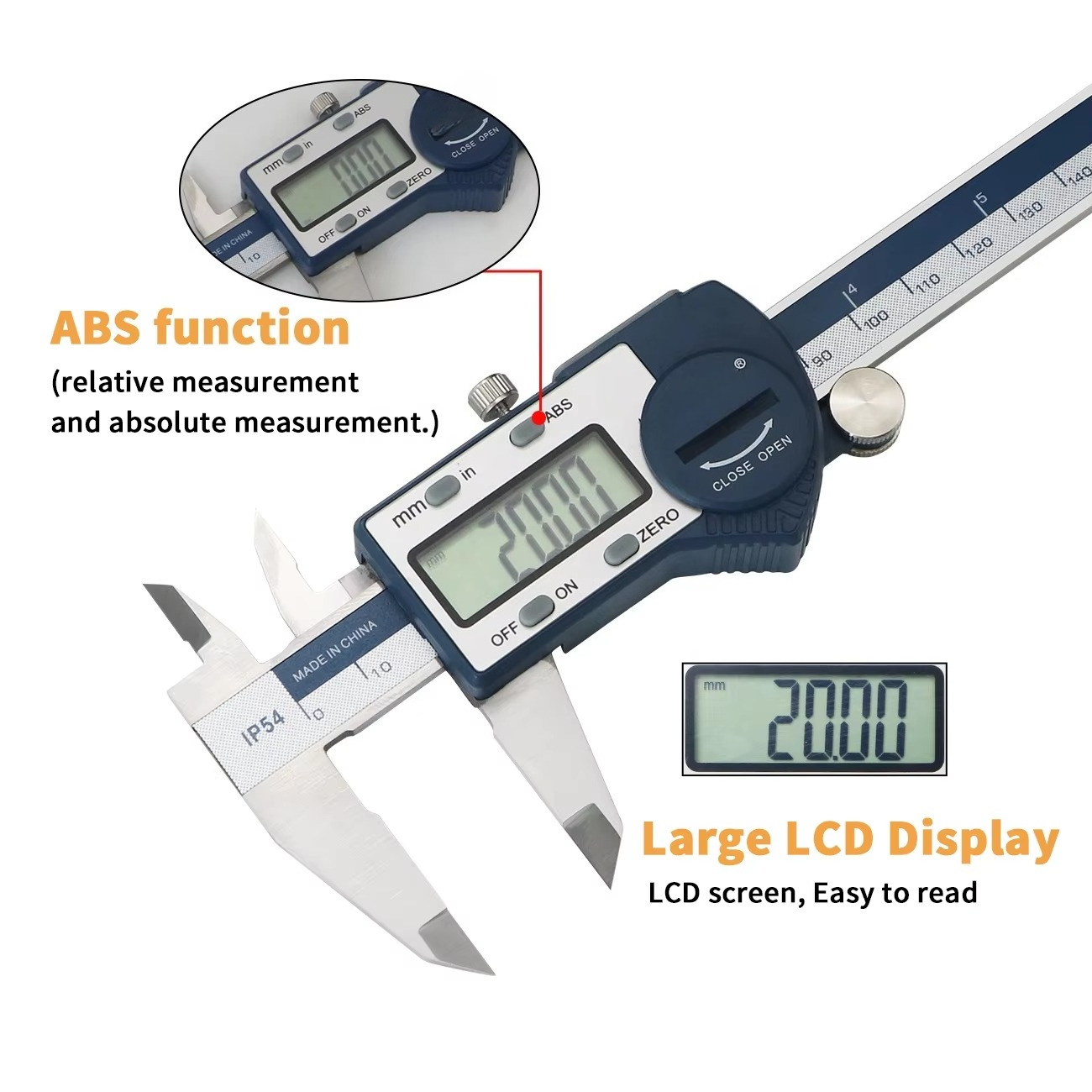 IP54 0-150mm デジタルノギス 大型液晶画面付き  - Digital Caliper 150Mm Stainless Steel のレビューと価格