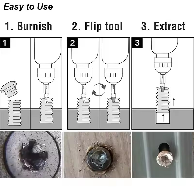 破損したネジ取り外しドリルビットセット、剥がれたり折れたネジ - Industrial Tools のレビューと価格