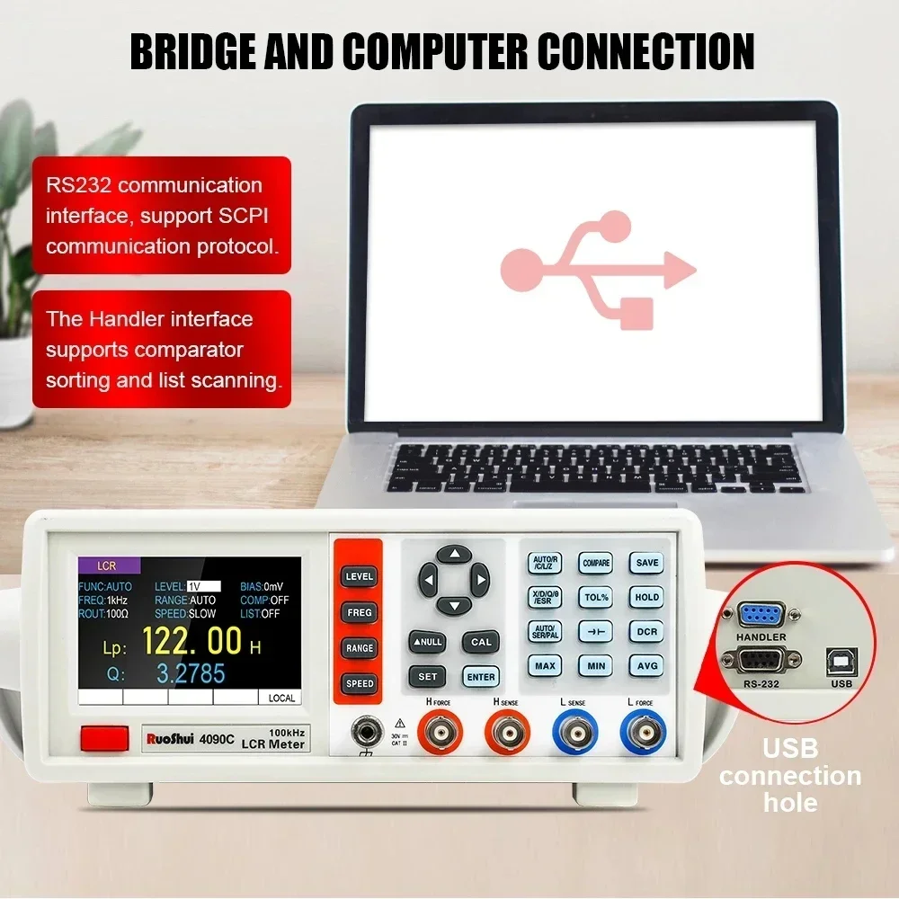 デジタルLCRメーター デスクトップ型静電容量抵抗インピーダ - Test Instruments のレビューと価格
