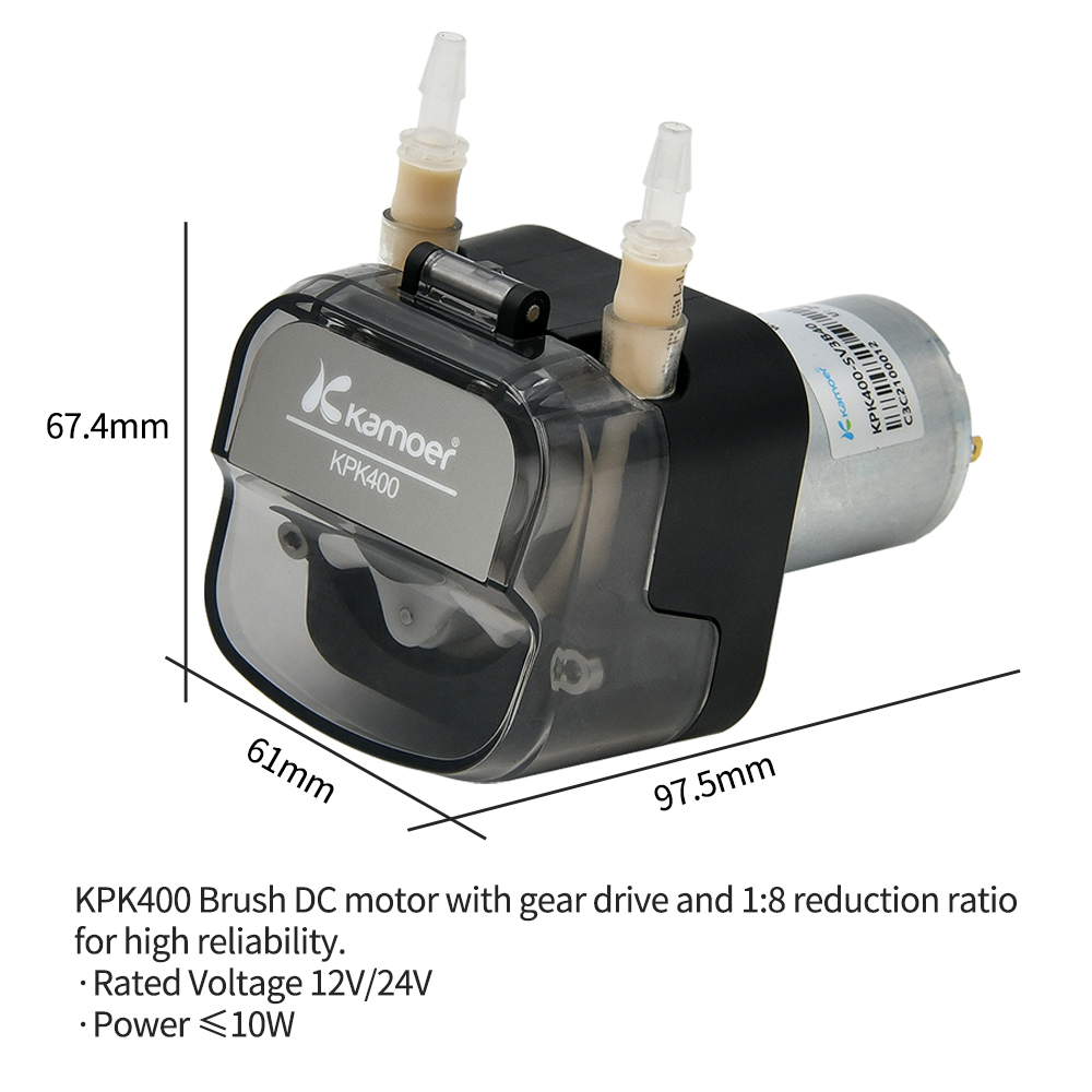 Kamoer 400 ミリリットル/分 KPK400 高流量 - Mini Peristaltic Pump 12V のレビューと価格